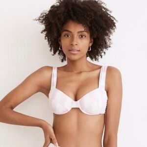 NWOT Solid & Striped cotton candy Lilo bikini top